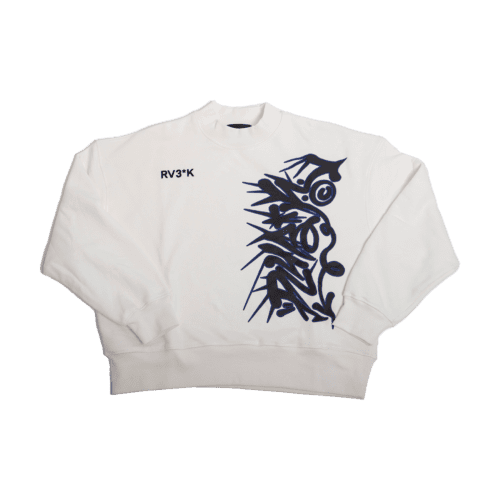 *RV3*K SPINED SUIT CREWNECK* WHITE