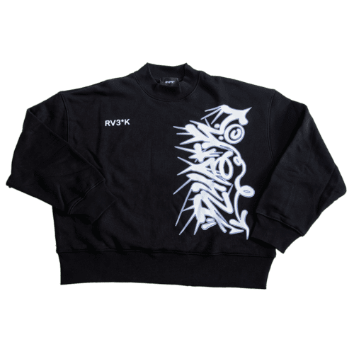 *RV3*K SPINED SUIT CREWNECK* BLACK