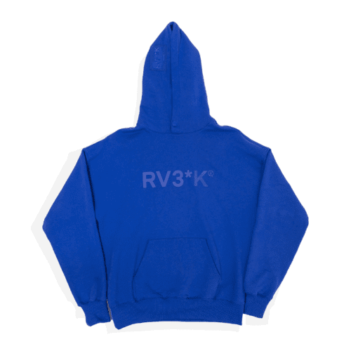 TONE ON TONE HOODIE BLU