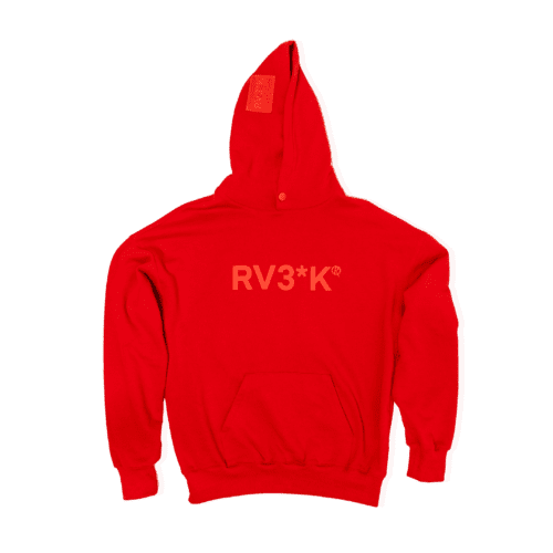 TONE ON TONE HOODIE RED