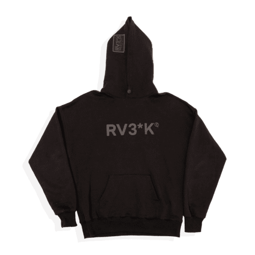 TONE ON TONE HOODIE BLACK