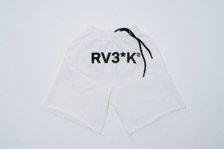 RV3*K // GREEN FLUO BASED LOGO WHITE SHORT
