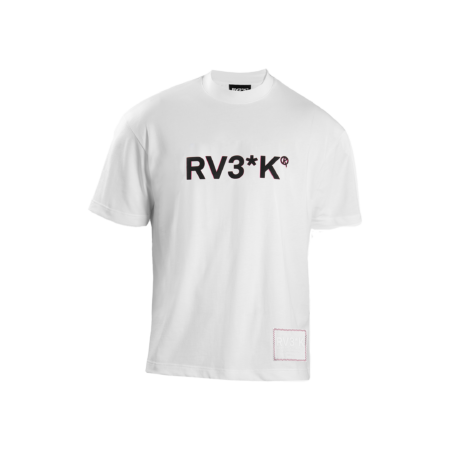 RV3*K // FUCSIA FLUO BASED LOGO WHITE TEE