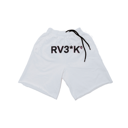 RV3*K // FUCSIA FLUO BASED LOGO WHITE SHORT