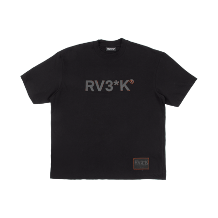 RV3*K // ORANGE FLUO BASED LOGO BLACK TEE
