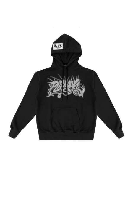 RV3*K // SPINED HOODIE BLACK
