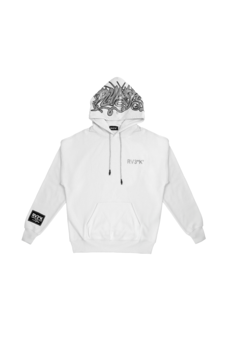 RV3*K // SPINED HOODIE WHITE