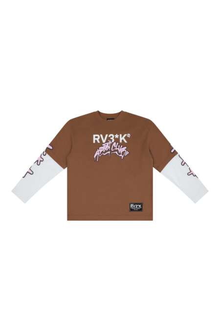 RV3*K // LONGSLEEVE TEE - BROWN