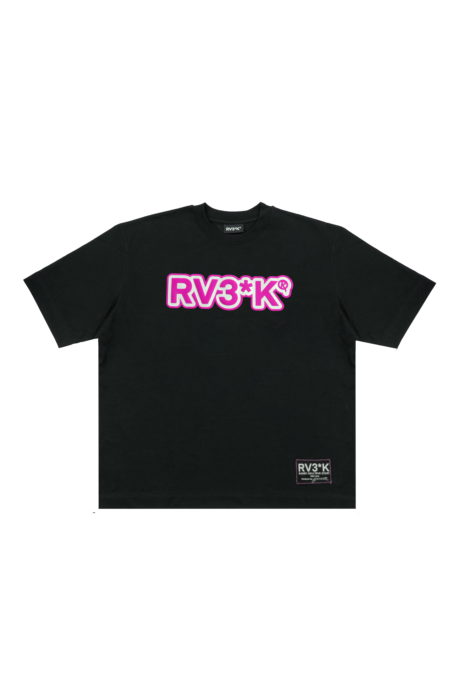 RV3*K // FUCSIA LOGO TEE SS26 - BLACK